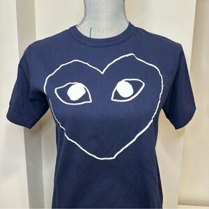 Comme Des Garçons Play signature heart print cotton T-shirt Unisex Small